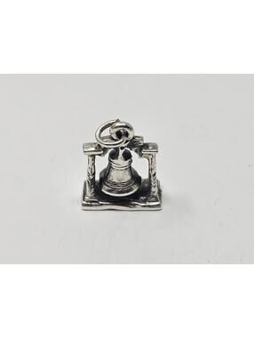 Vintage Sterling Silver LIBERTY BELL Charm 4g